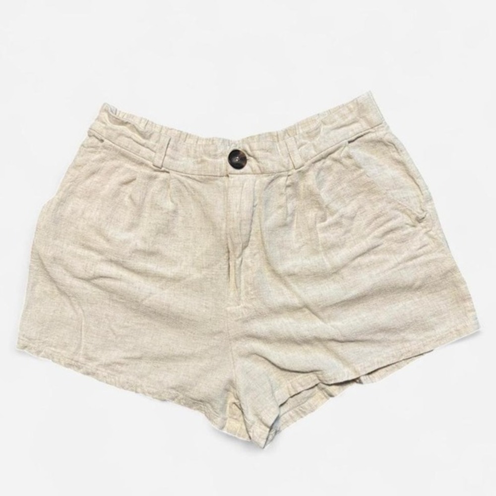 BP. Linen‎ Blend Beige Shorts Women's Size M